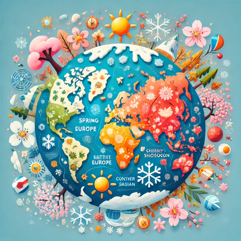 DALL_E_2024-08-21_11.38.29_-_A_visually_appealing_image_representing_the_concept_of_The_Best_Time_to_Travel__A_Seasonal_Guide_to_Popular_Destinations._The_image_features_a_world